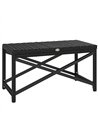 Outsunny Outdoor Coffee Table Side Table with X-Shape Frame for Patio, Balcony, Black
