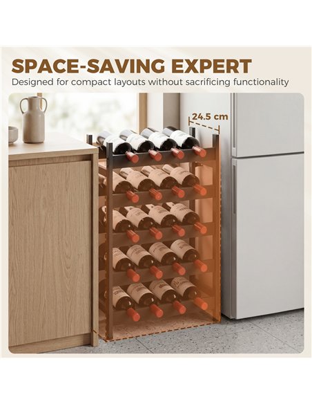 HOMCOM Wine Rack Freestanding Industrial Liquor Cabinet 5-Tier 20 Bottles Bar Stand with Adjustable Feet, Black - pic 199748 | FastDaddyshop