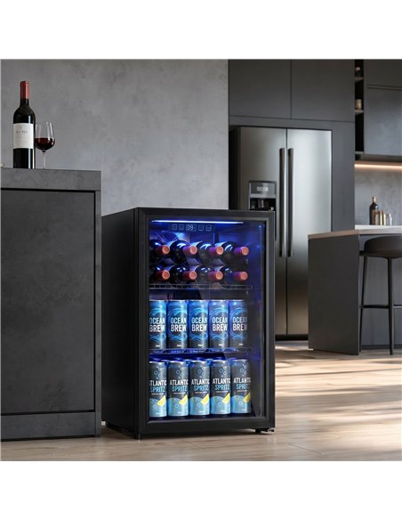 HOMCOM 70L Drinks Fridge, 70 Can Under Counter Freestanding Beer Fridge with LED Light - pic 199826 | FastDaddyshop