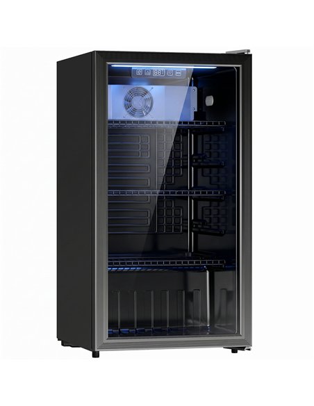 HOMCOM 90L Drinks Fridge, 139 Can Under Counter Freestanding Beer Fridge with LED Light - pic 199834 | FastDaddyshop