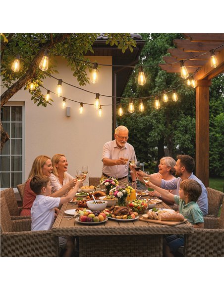HOMCOM Curtain Lights Connectable Fairy Curtain Lights Plug-in IP44 Waterproof/18 m/Warm White - pic 199844 | FastDaddyshop