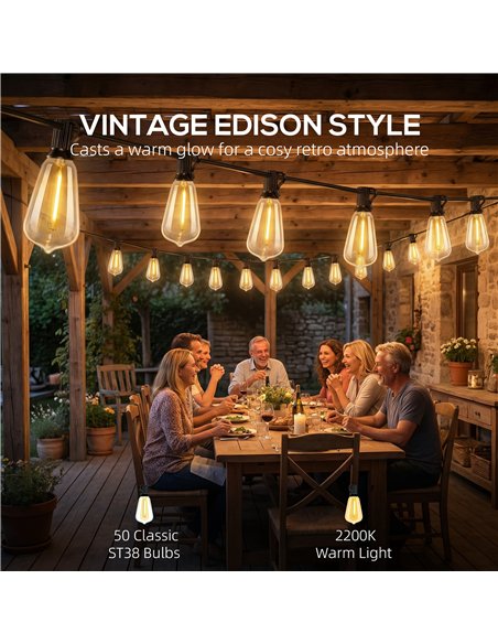 HOMCOM Curtain Lights Connectable Fairy Curtain Lights Plug-in IP44 Waterproof/18 m/Warm White - pic 199846 | FastDaddyshop