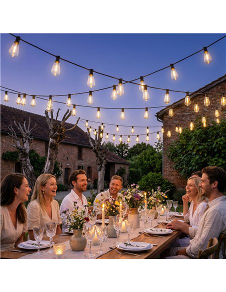 HOMCOM Curtain Lights Connectable Fairy Curtain Lights Plug-in IP44 Waterproof/18 m/Warm White - pic 199850 | FastDaddyshop
