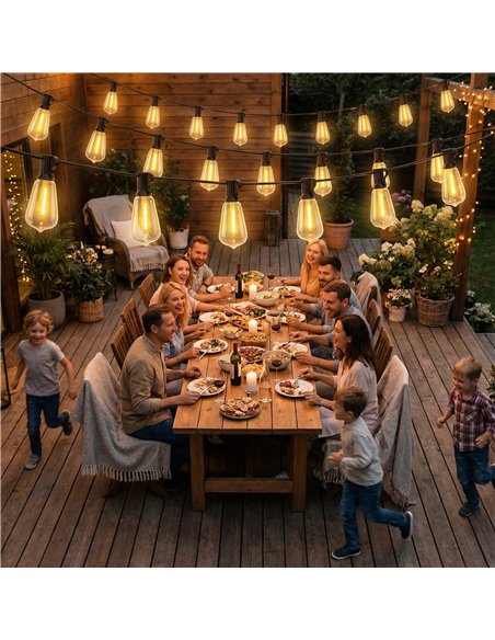 HOMCOM Curtain Lights Connectable Fairy Curtain Lights Plug-in IP44 Waterproof/18 m/Warm White - pic 199851 | FastDaddyshop