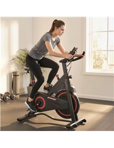 SPORTNOW Exercise Bike, Stationary Bike with Adjustable Magnetic Resistance, Indoor Cycling Equipment with LCD Display 2
