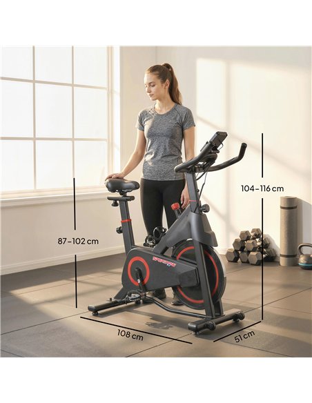 SPORTNOW Exercise Bike, Stationary Bike with Adjustable Magnetic Resistance, Indoor Cycling Equipment with LCD Display - pic 199863 | FastDaddyshop