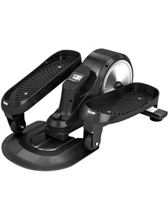 SPORTNOW Under Desk Elliptical Machine with LCD Monitor, 8 Adjustable Magnetic Resistances for 2-in-1 Seat & Stand Up Exercise