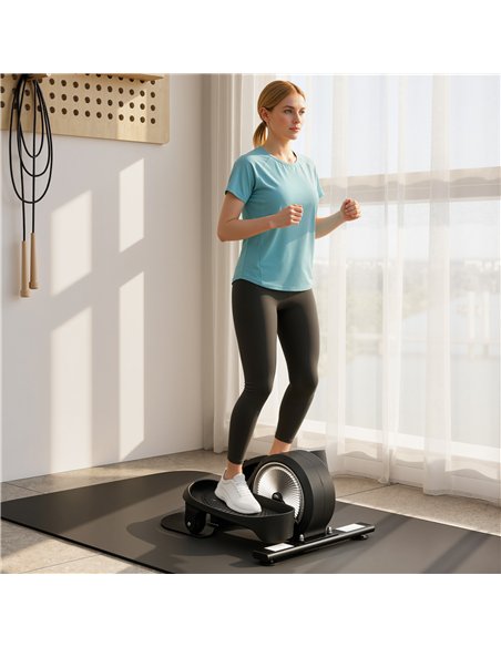 SPORTNOW Under Desk Elliptical Machine with LCD Monitor, 8 Adjustable Magnetic Resistances for 2-in-1 Seat & Stand Up Exercise - pic 199871 | FastDaddyshop