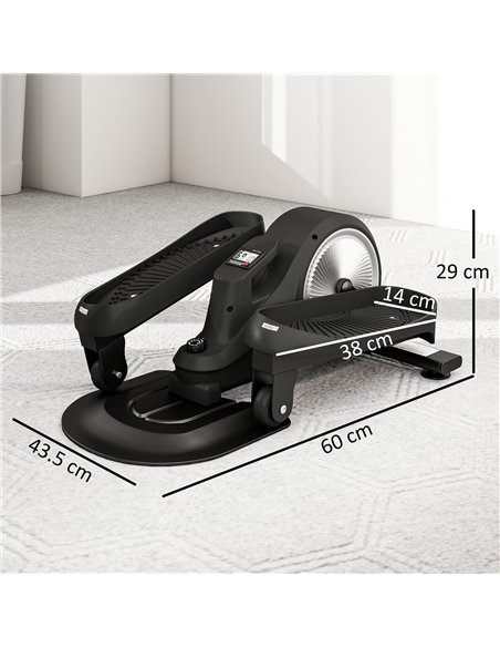 SPORTNOW Under Desk Elliptical Machine with LCD Monitor, 8 Adjustable Magnetic Resistances for 2-in-1 Seat & Stand Up Exercise - pic 199872 | FastDaddyshop