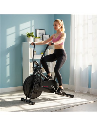 SPORTNOW Exercise Bike with Adjustable Seat, LCD Display for Home Gym