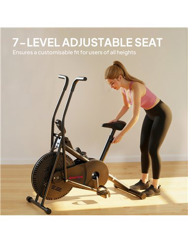 SPORTNOW Exercise Bike with Adjustable Seat, LCD Display for Home Gym