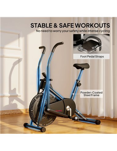 SPORTNOW Exercise Bike with Adjustable Seat, LCD Display for Home Gym