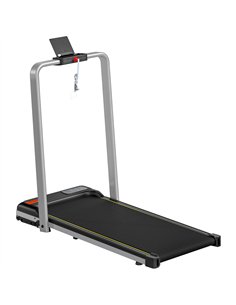 SPORTNOW Folding Walking Treadmill, Under Desk Walking Pad with Incline, Silver Tone