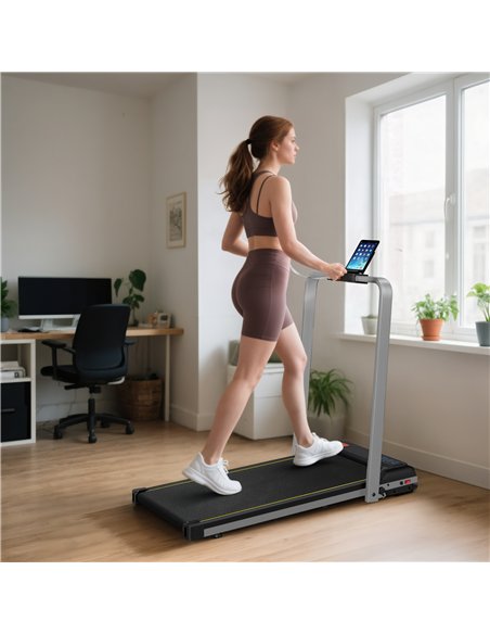 SPORTNOW Folding Walking Treadmill, Under Desk Walking Pad with Incline, Silver Tone - pic 199907 | FastDaddyshop