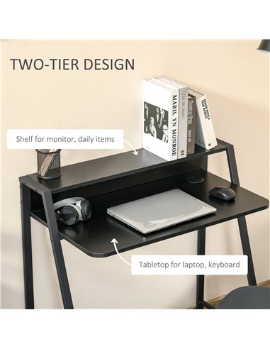 HOMCOM Home Office Writing Desk Computer Table, Black