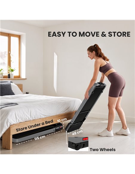 SPORTNOW Folding Walking Treadmill, Under Desk Walking Pad with Incline, Silver Tone - pic 199913 | FastDaddyshop