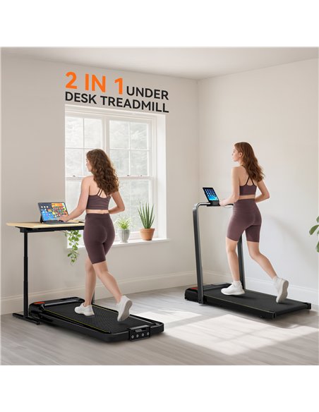 SPORTNOW Folding Treadmill Walking Pad, 2HP Portable Under Desk Treadmill with Handle, Running Jogging Walking Machine - pic 199918 | FastDaddyshop