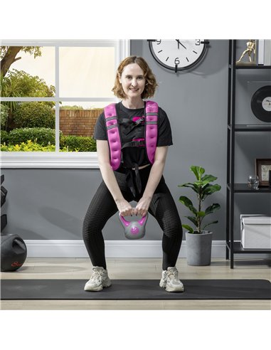 HOMCOM 8KG Weighted Vest, Running Weight Vest with Adjustable Strap, Convenient Pocket and Reflective Strips for Men and Women