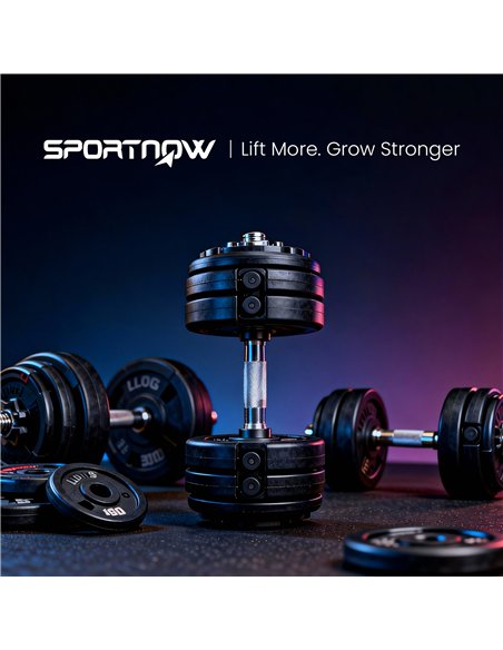 SPORTNOW Adjustable Dumbbells Set with Safety Locking Mechanism, Multicoloured - pic 200005 | FastDaddyshop