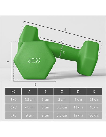 SPORTNOW Hex Dumbbells Set with Dumbbell Rack, Hand Weights for Strength Training Weight Lifting, 2 x 1kg, 2 x 3kg, 2 x 5kg - pic 200035 | FastDaddyshop
