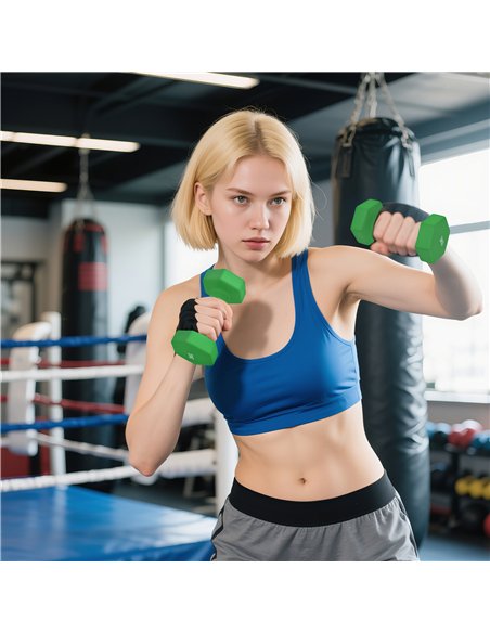 SPORTNOW Hex Dumbbells Set with Dumbbell Rack, Hand Weights for Strength Training Weight Lifting, 2 x 1kg, 2 x 3kg, 2 x 5kg - pic 200041 | FastDaddyshop