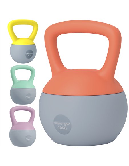 SPORTNOW 4kg/6kg/8kg/10kg Soft Kettlebell, Set of 4 Kettle Bell with Non-Slip Handle for Home Gym Weight Lifting and Strength Tr - pic 200069 | FastDaddyshop