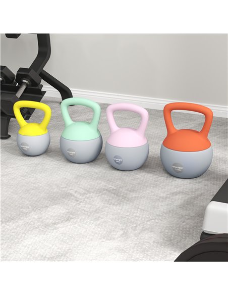 SPORTNOW 4kg/6kg/8kg/10kg Soft Kettlebell, Set of 4 Kettle Bell with Non-Slip Handle for Home Gym Weight Lifting and Strength Tr - pic 200075 | FastDaddyshop