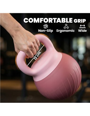 SPORTNOW Soft Kettlebell, 8kg Kettle Bell with Anti-Slip Grip for Home Gym Weight Lifting and Strength Training