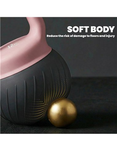 SPORTNOW Soft Kettlebell, 12kg Kettle Bell with Anti-Slip Grip for Home Gym Weight Lifting and Strength Training