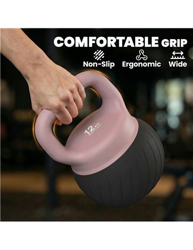 SPORTNOW Soft Kettlebell, 12kg Kettle Bell with Anti-Slip Grip for Home Gym Weight Lifting and Strength Training