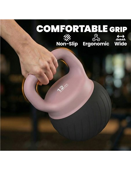 SPORTNOW Soft Kettlebell, 12kg Kettle Bell with Anti-Slip Grip for Home Gym Weight Lifting and Strength Training - pic 200091 | FastDaddyshop