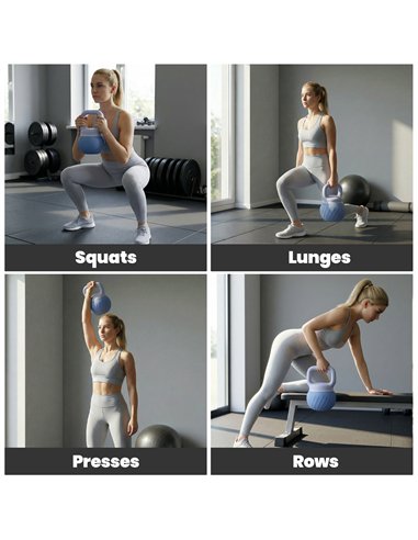 SPORTNOW Soft Kettlebell, 10kg Kettle Bell with Anti-Slip Grip for Home Gym Weight Lifting and Strength Training
