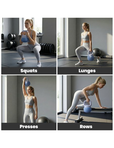 SPORTNOW Soft Kettlebell, 10kg Kettle Bell with Anti-Slip Grip for Home Gym Weight Lifting and Strength Training - pic 200103 | FastDaddyshop