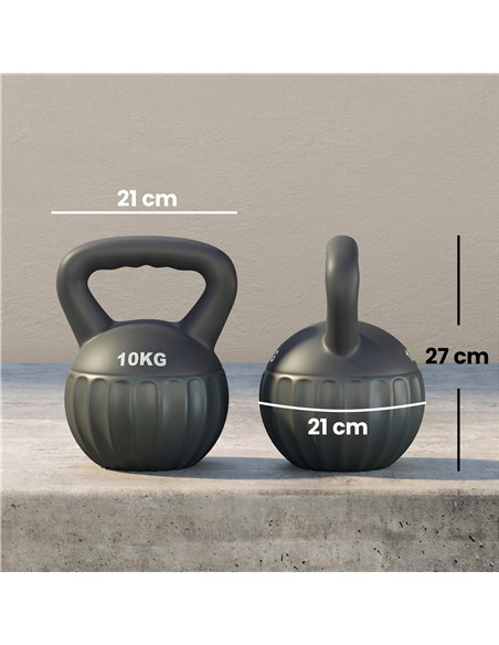 SPORTNOW Kettlebell for Strength Training Kettle Bell with Non-Slip Handle 10 kg Grey - pic 200116 | FastDaddyshop