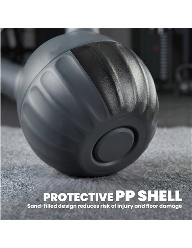 SPORTNOW Kettlebell for Strength Training Kettle Bell with Non-Slip Handle 10 kg Grey