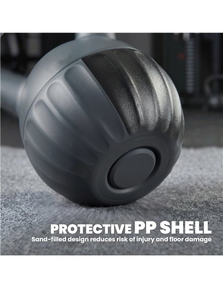SPORTNOW Kettlebell for Strength Training Kettle Bell with Non-Slip Handle 10 kg Grey - pic 200117 | FastDaddyshop