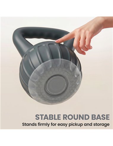 SPORTNOW Kettlebell for Strength Training Kettle Bell with Non-Slip Handle 10 kg Grey