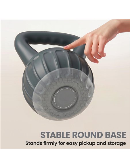 SPORTNOW Kettlebell for Strength Training Kettle Bell with Non-Slip Handle 10 kg Grey - pic 200120 | FastDaddyshop