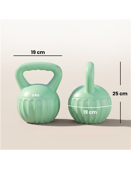SPORTNOW Kettlebell for Strength Training Kettle Bell with Non-Slip Handle 8 kg Green - pic 200125 | FastDaddyshop