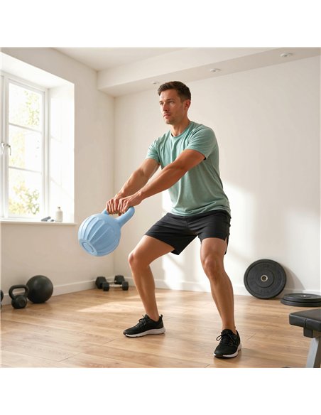 SPORTNOW Kettlebell for Strength Training Kettle Bell with Non-Slip Handle 6 kg Blue - pic 200139 | FastDaddyshop