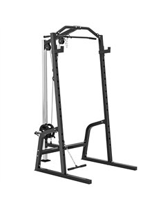 SPORTNOW Power Cage Power Rack with 15-Level Squat Rack, Cable Pulley System, Lat Pulldown & Pull Up Bar