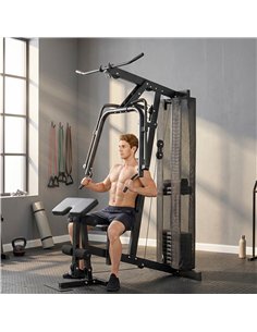 SPORTNOW Multi Gym with Adjustable Seat and Back, All in One Home Gym Machine with 45kg Weight Stack for Full Body Strength Trai 2