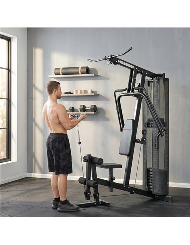 SPORTNOW Multi Gym with Adjustable Seat and Back, All in One Home Gym Machine with 45kg Weight Stack for Full Body Strength Trai