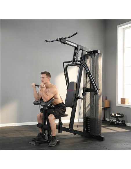 SPORTNOW Multi Gym with Adjustable Seat and Back, All in One Home Gym Machine with 45kg Weight Stack for Full Body Strength Trai - pic 200167 | FastDaddyshop