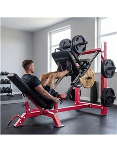 SPORTNOW Leg Press Machine with Wheels and Calf Block, Adjustable Squat Machine for Home Gym, 455KG Capacity 2