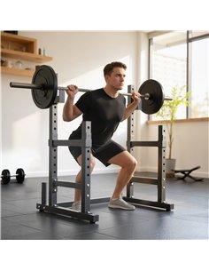 SPORTNOW Adjustable Squat Rack with Plate Holders, 300 kg Load 2