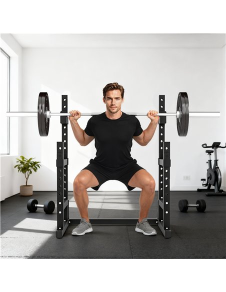 SPORTNOW Adjustable Squat Rack with Plate Holders, 300 kg Load - pic 200202 | FastDaddyshop