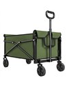 Outsunny 81L Festival Trolley on Wheels, Compact Garden Folding Trolley Cart with Adjustable Handle 80L Green