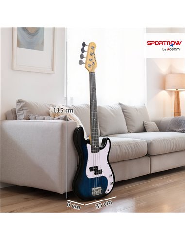SPORTNOW 4 String Full Size Electric Bass Guitar for Beginners