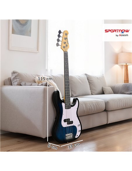 SPORTNOW 4 String Full Size Electric Bass Guitar for Beginners - pic 200324 | FastDaddyshop